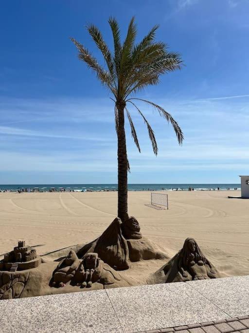 Apartamento 1ª Linea De Playa - Con Piscina Y Parking Playa de Gandia Εξωτερικό φωτογραφία